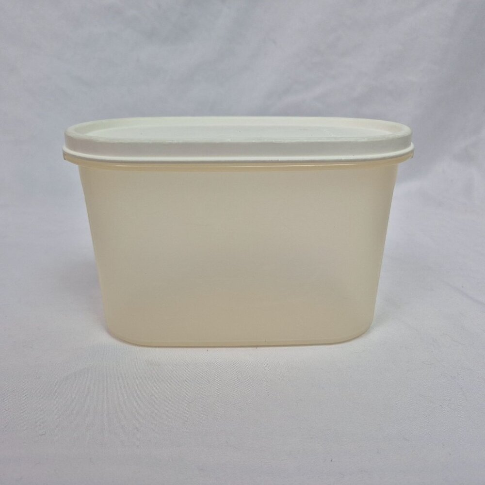 Tupperware Modular 4.75 Cup 1.1L Storage Container 1612-3 w/Lid White VINTAGE